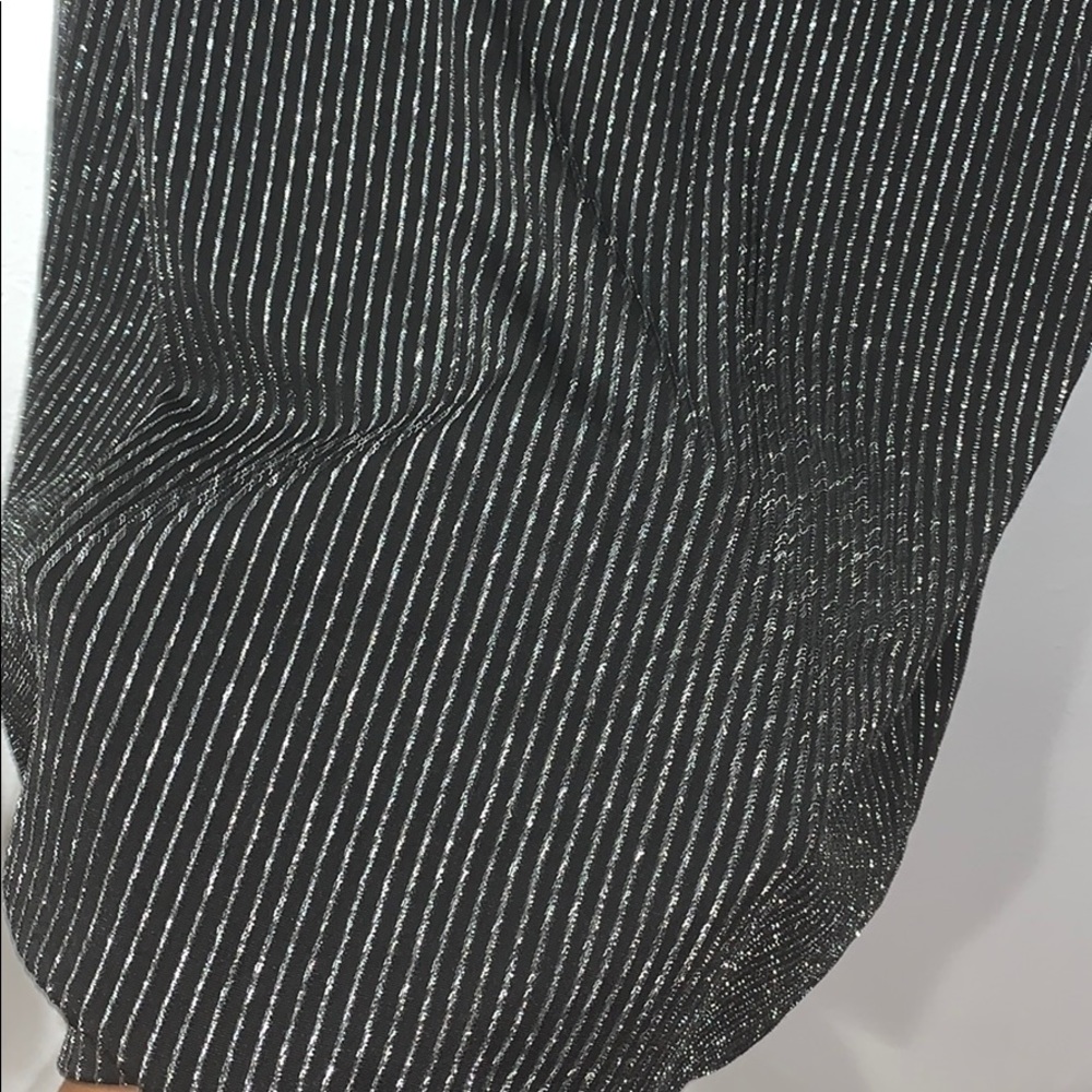 Black & Silver Metallic knit Skirt
